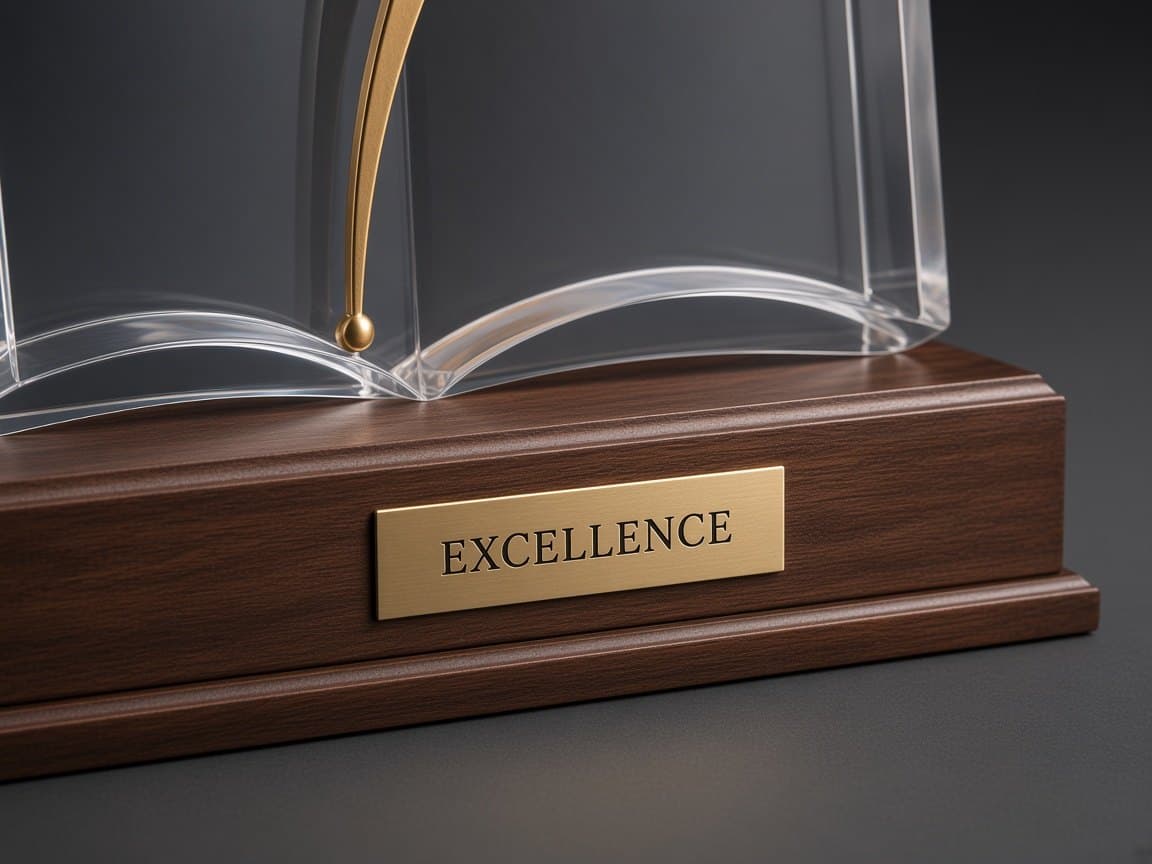Student Achievement Award design concept, close-up of the materials